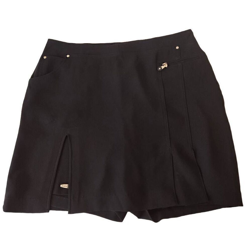 Jamie Sadock Womens Front Slit Athletic Tennis Golf Skort Black Size 10